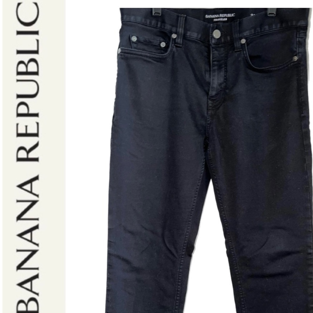 BANNA REPUBLIC  BLACK SLIM TRAVELER PANtT